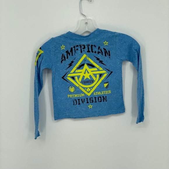 AMERICAN FIGHTER Blue 2T Long Sleeve T-Shirt A22-3C Box 2 (15) - Picture 5 of 6